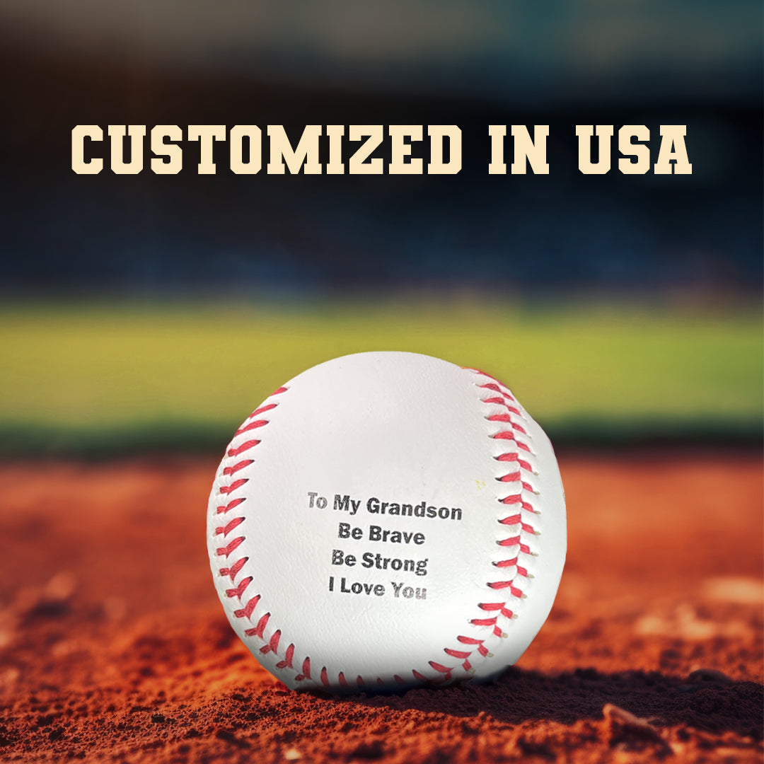 To My Grandson Be Brave Baseball 3