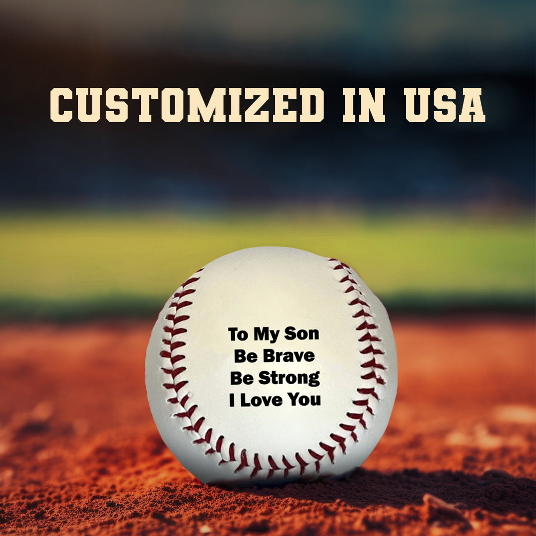 To My Son Baseball White C
