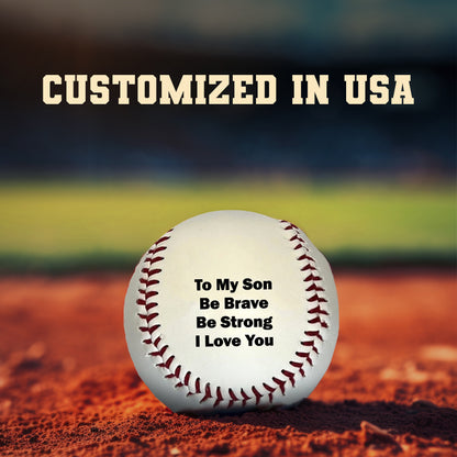 To My Son Baseball White C