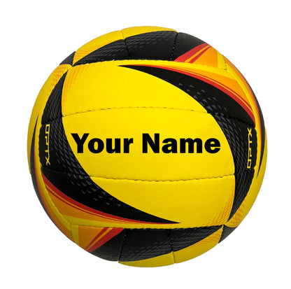 Customized Personalized Wilson NCAA OPTX Soft Play Game Volleyball black and yellow Your name in color black.
