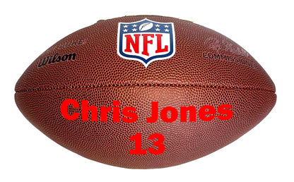 Wilson Duke NFL Replica Football Personalized Red