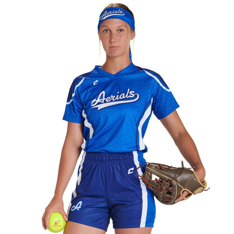 Custom V Neck Short Sleeve Loose Jersey Team Softball Jerseys