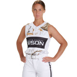 Custom Realtree Pattern Two Button Sleeveless Loose Jersey Team Softball Jerseys