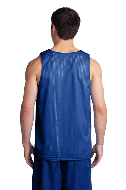 Reversible Basketball Mesh Jersey Blue Back