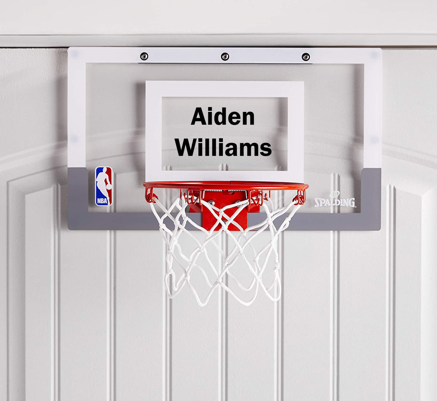 Customized Spalding Mini Basketball Hoop Example
