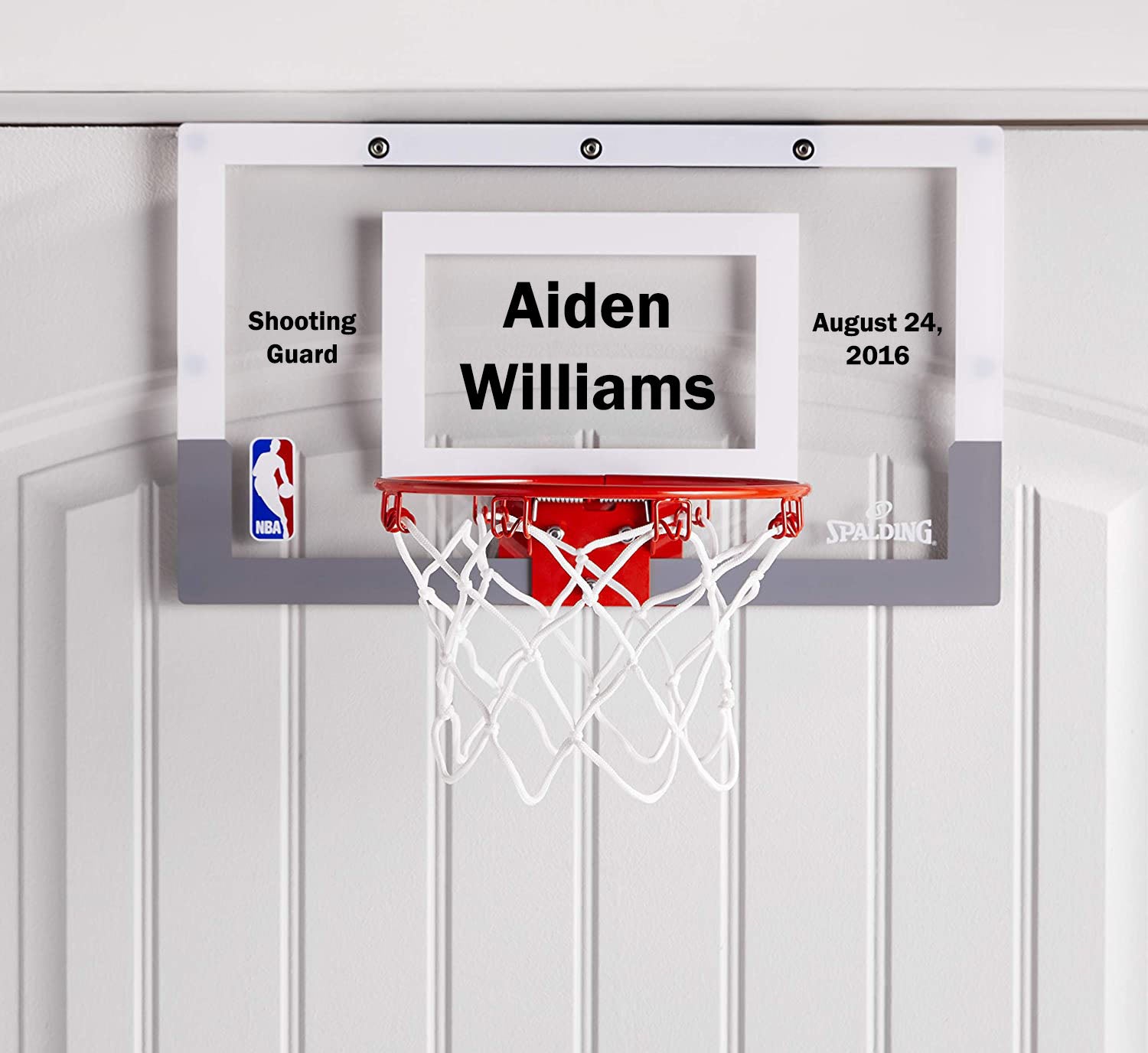 Customized Spalding Mini Basketball Hoop Example 2
