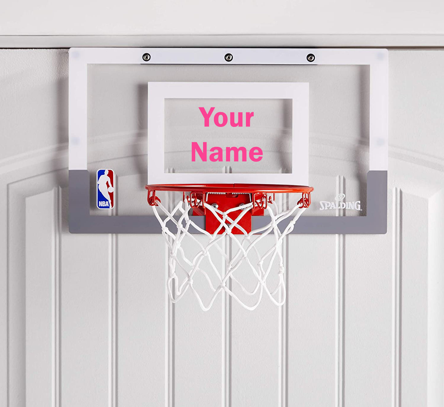Customized Spalding Mini Basketball Hoop Pink