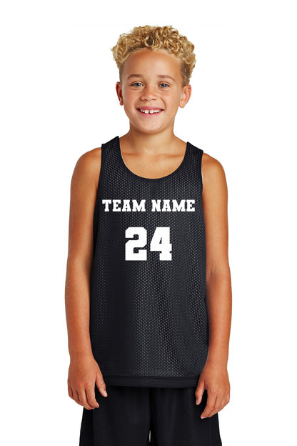 Custom Youth Basketball Jersey Black Front